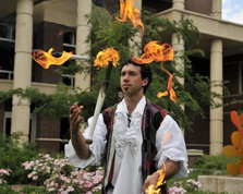 Bryan Connolly juggling fire