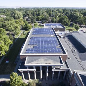 University Center for the Arts Roof Solar Panels