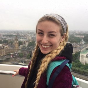 Sydney Fleischmann in London during the 2017 Theatre Study Abroad program.