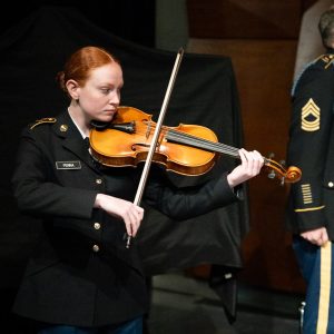 Bella Penna playing viola at the ceremony.